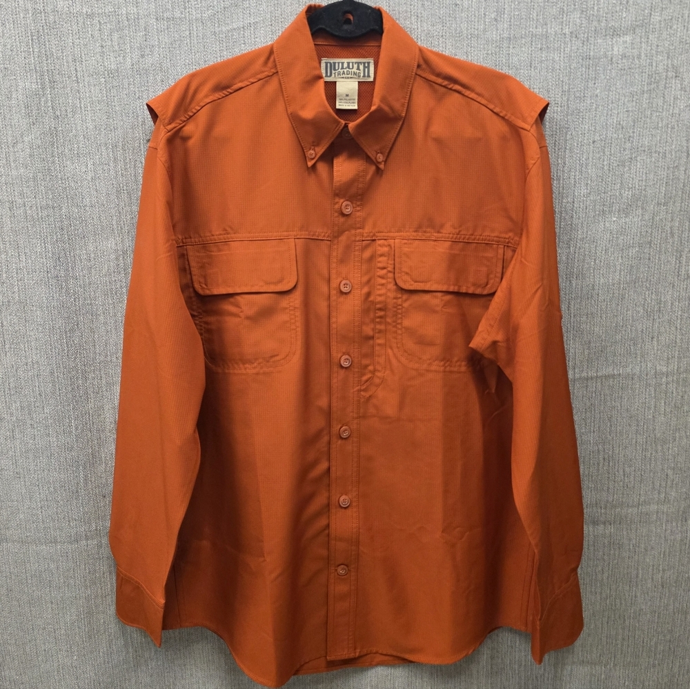 Like New Duluth Trading Co Rust Orange Shirt